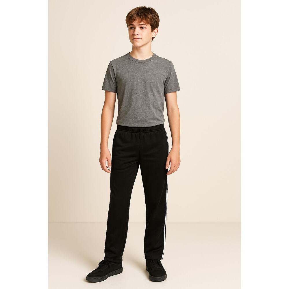 Classic Black Track Pants XS Jogger Youth M 10/12 Athleisure Streetwear
